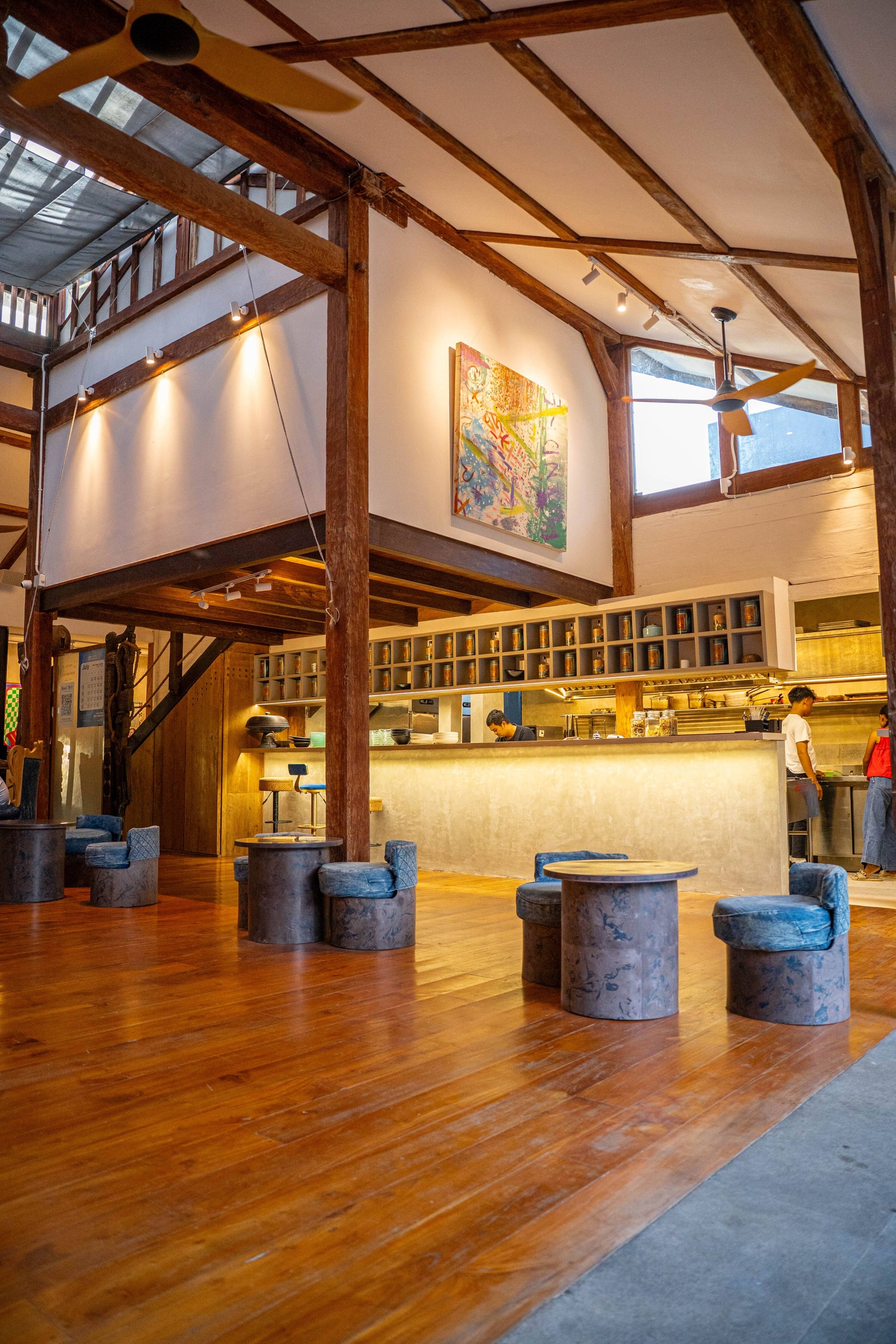 The café interior