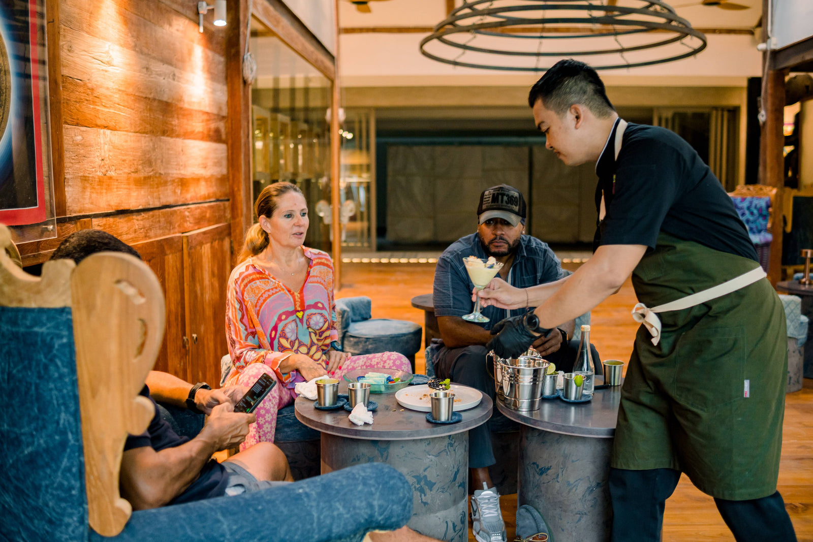 Guests being served at their table