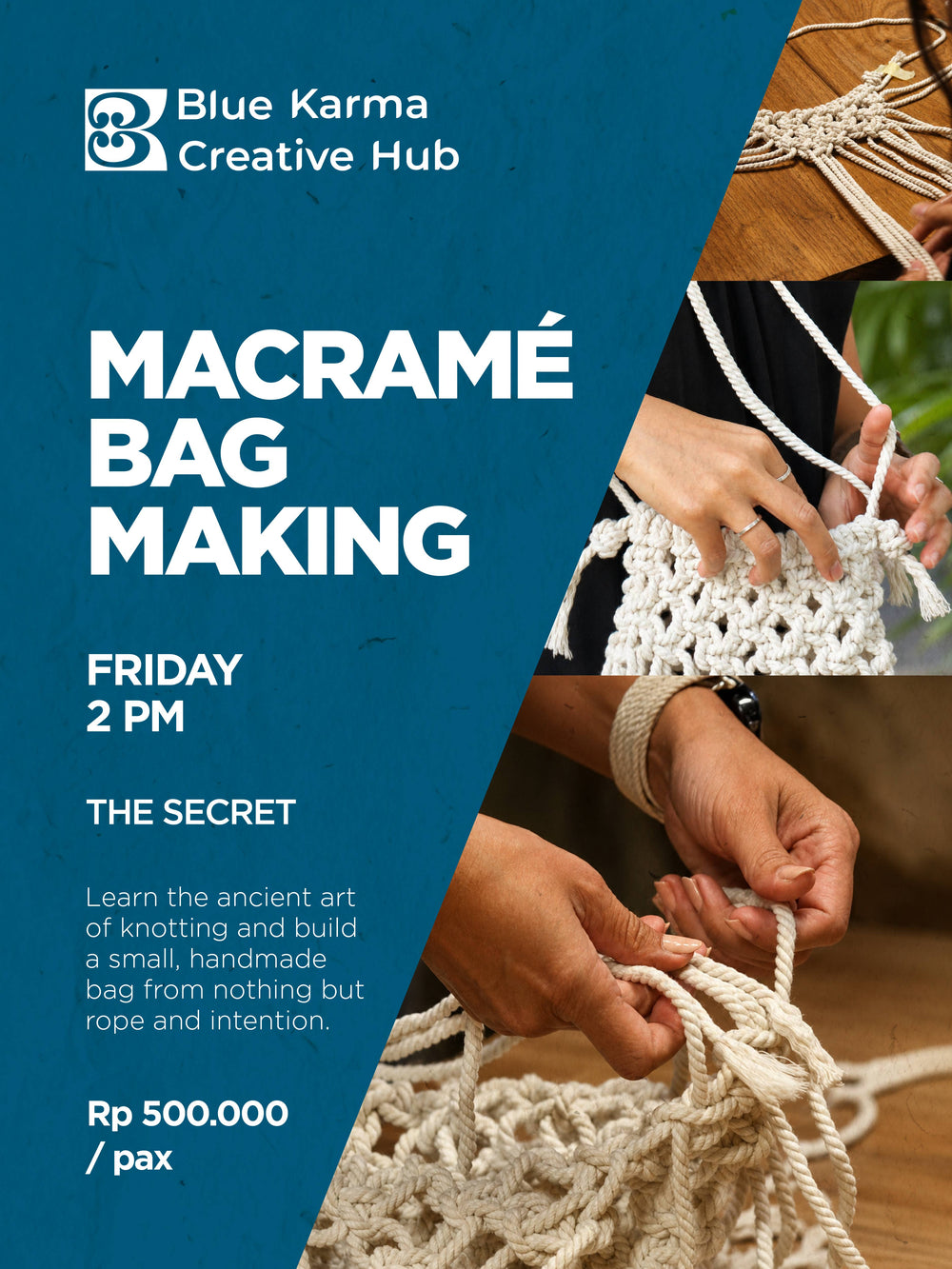 Macrame Bag-Making Workshop poster
