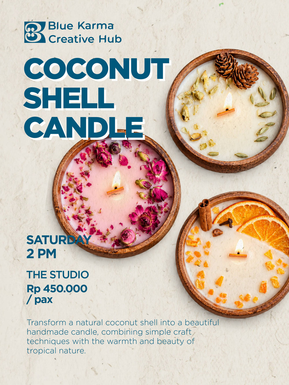 Coconut Shell Candle-Making Workshop poster