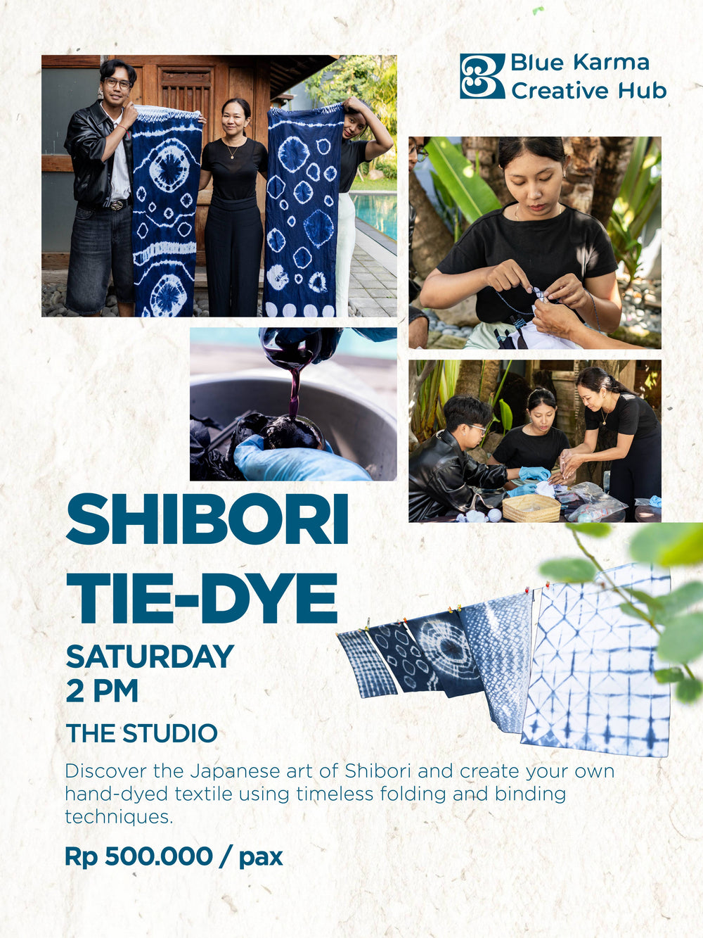 Shibori Tie-Dye Workshop poster